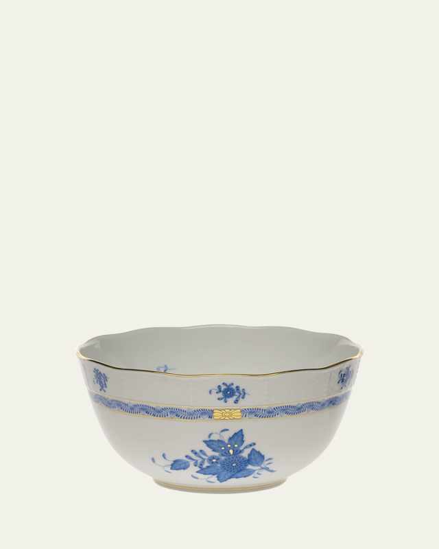 Chinese Bouquet Blue Round Bowl